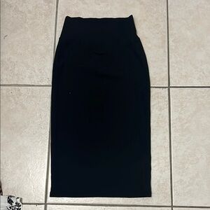 Black Midi Pencil Skirt for Cocktail Events